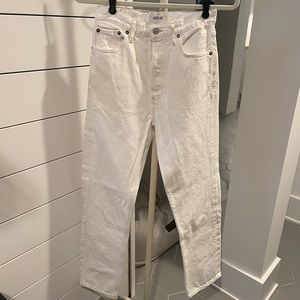AGOLDE Pinch Waist White Denim